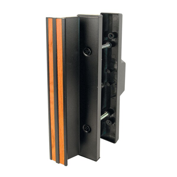 Prime-Line Wood Tone Steel Outdoor Sliding Glass Door Lock Set